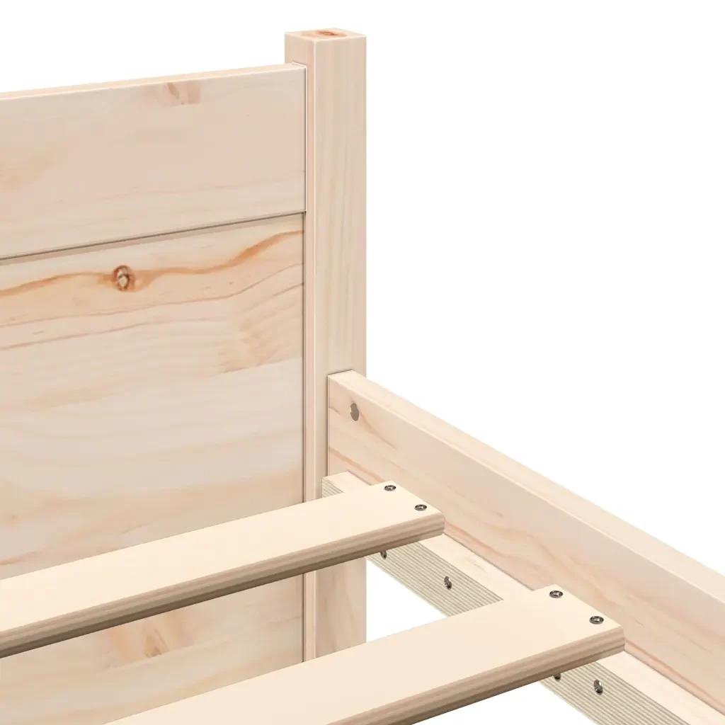 Letto singolo | Letto per adulti | Giroletto in Legno Massello 75x190 cm Small Single - Image 6