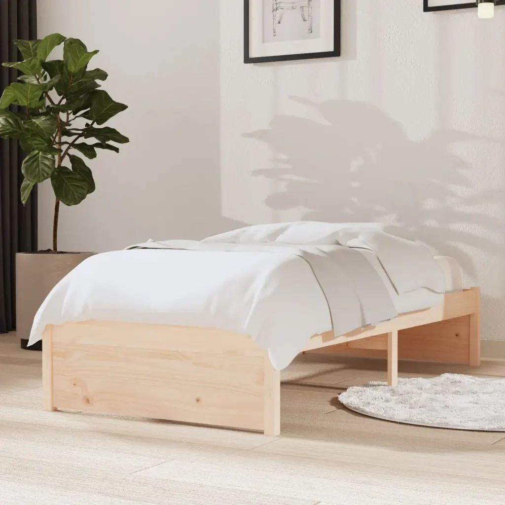 Letto singolo | Letto per adulti | Giroletto in Legno Massello 75x190 cm Small Single - Image 2