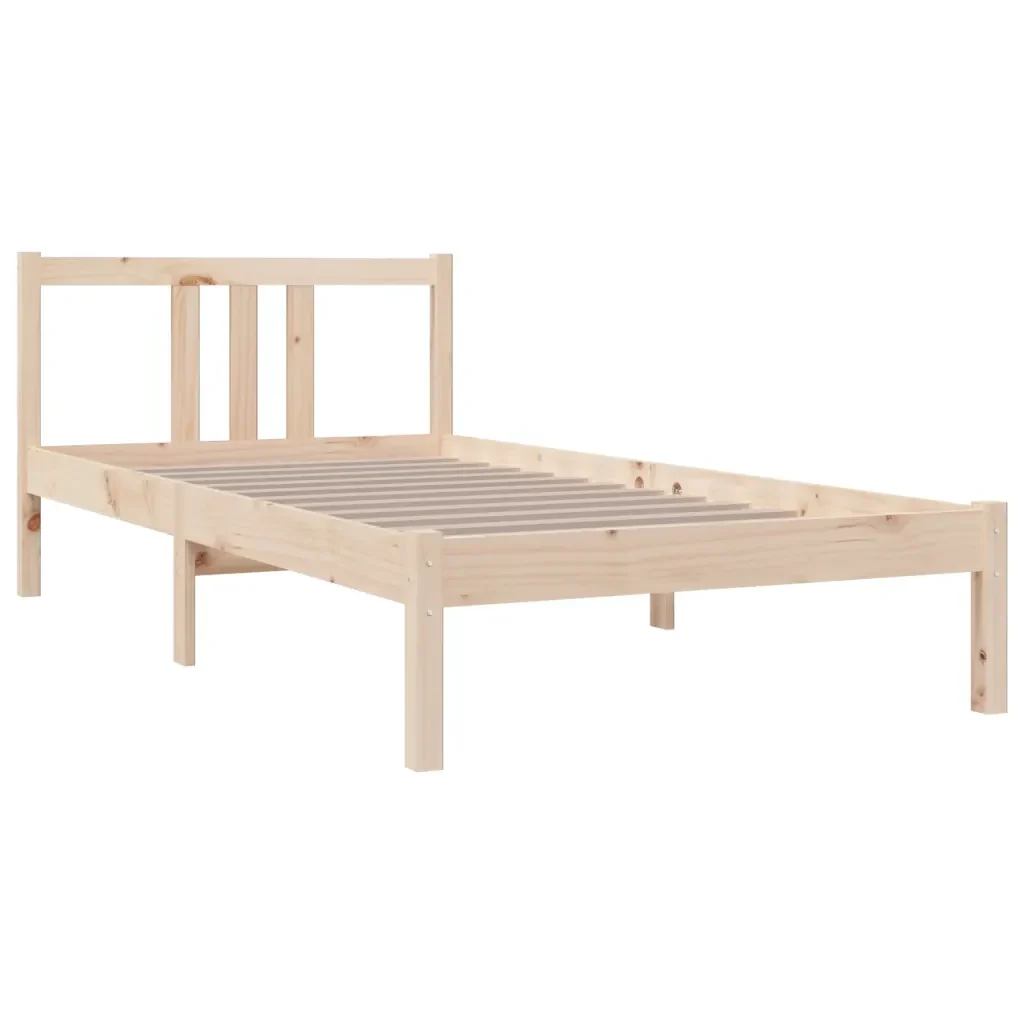 Letto singolo | Letto per adulti | Giroletto in Legno Massello 90x190 cm Single - Image 4