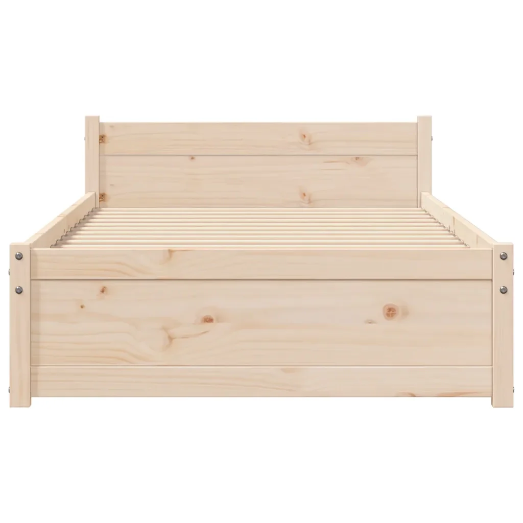 Letto singolo | Letto per adulti | Giroletto in Legno Massello 90x190 cm Single - Image 4