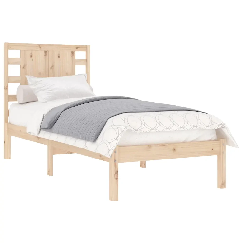 Letto singolo | Letto per adulti | Giroletto in Legno Massello 90x190 cm Single - Image 3