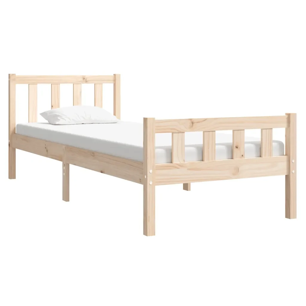 Letto singolo | Letto per adulti | Giroletto in Legno Massello 90x190 cm Single - Image 3