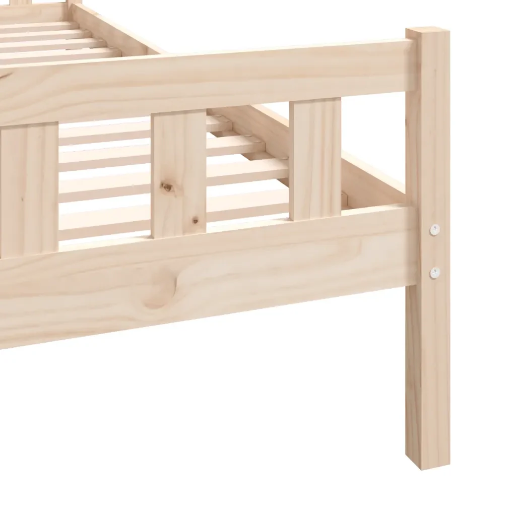 Letto singolo | Letto per adulti | Giroletto in Legno Massello 90x190 cm Single - Image 7
