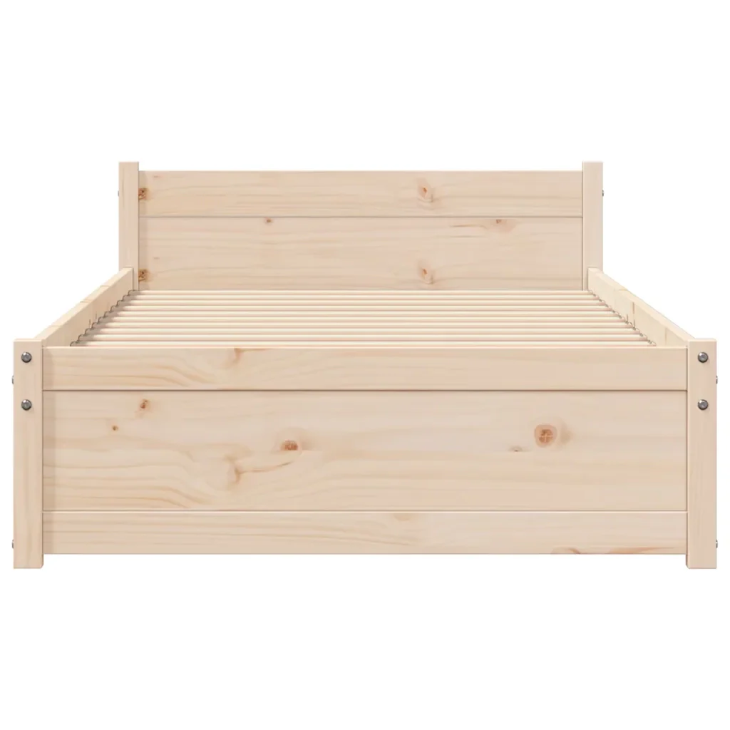 Letto singolo | Letto per adulti | Giroletto in Legno Massello 90x200 cm - Image 4