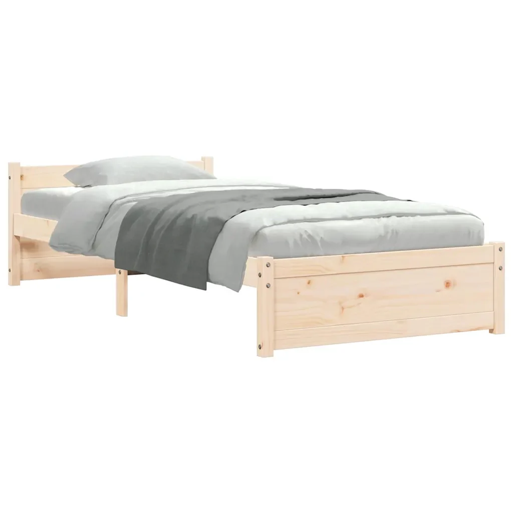 Letto singolo | Letto per adulti | Giroletto in Legno Massello 90x200 cm - Image 7