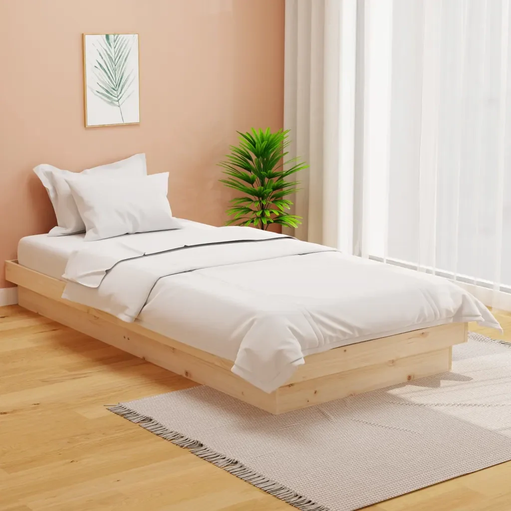 Letto singolo | Letto per adulti | Giroletto in Legno Massello 90x200 cm - Image 2