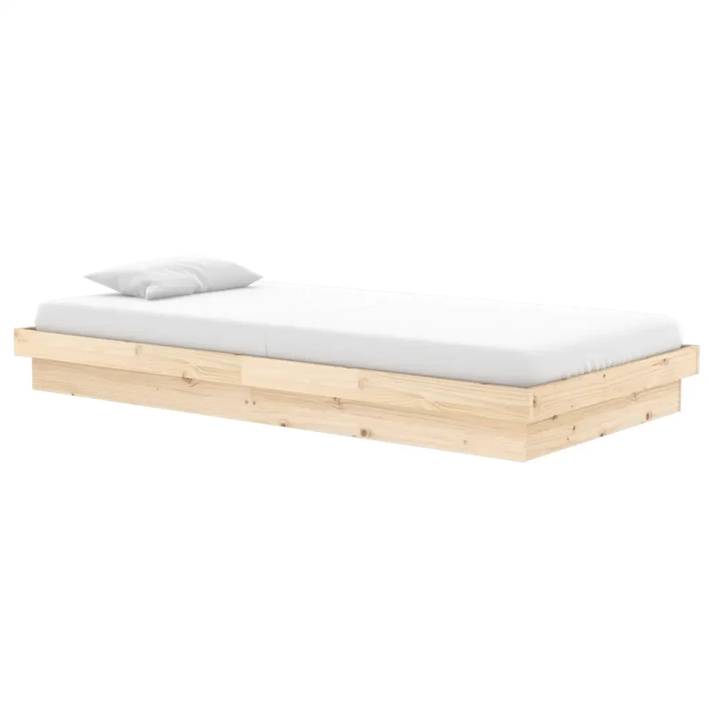 Letto singolo | Letto per adulti | Giroletto in Legno Massello 90x200 cm - Image 3
