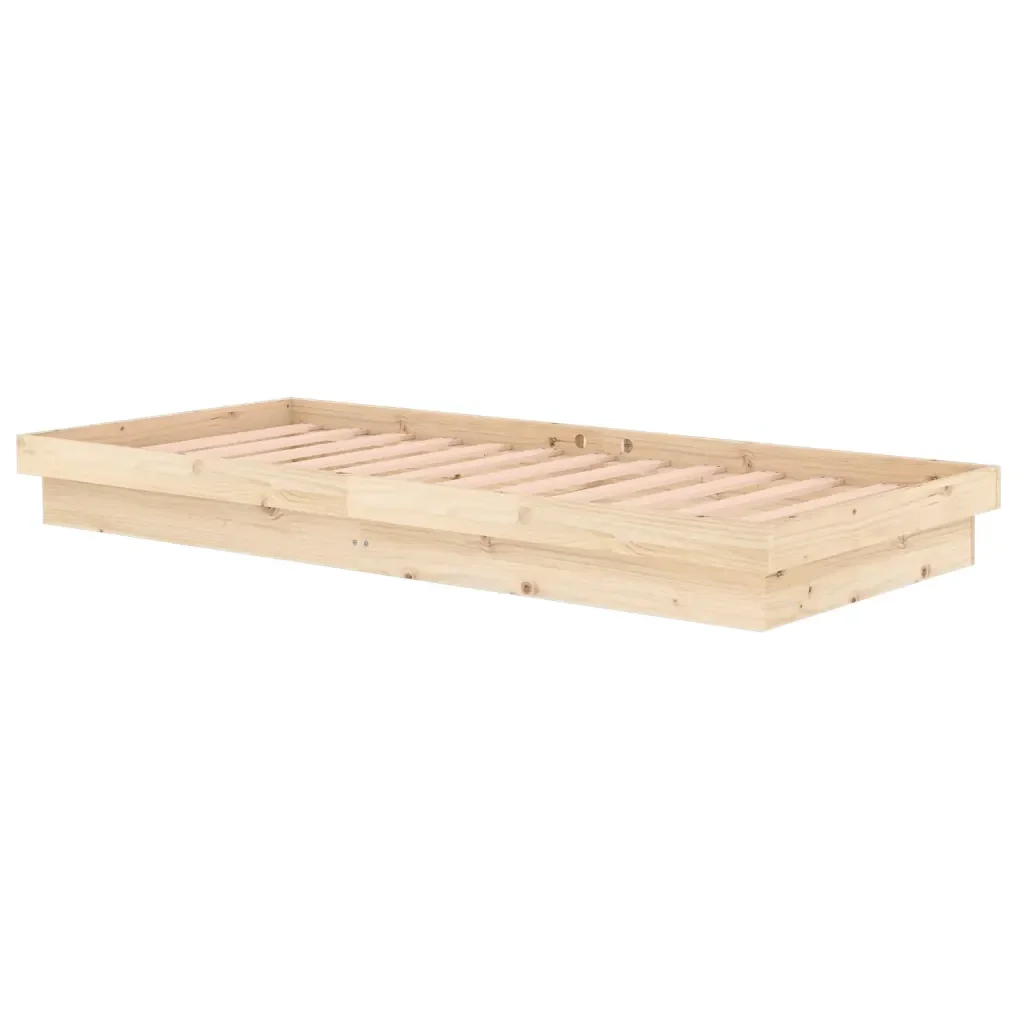 Letto singolo | Letto per adulti | Giroletto in Legno Massello 90x200 cm - Image 4