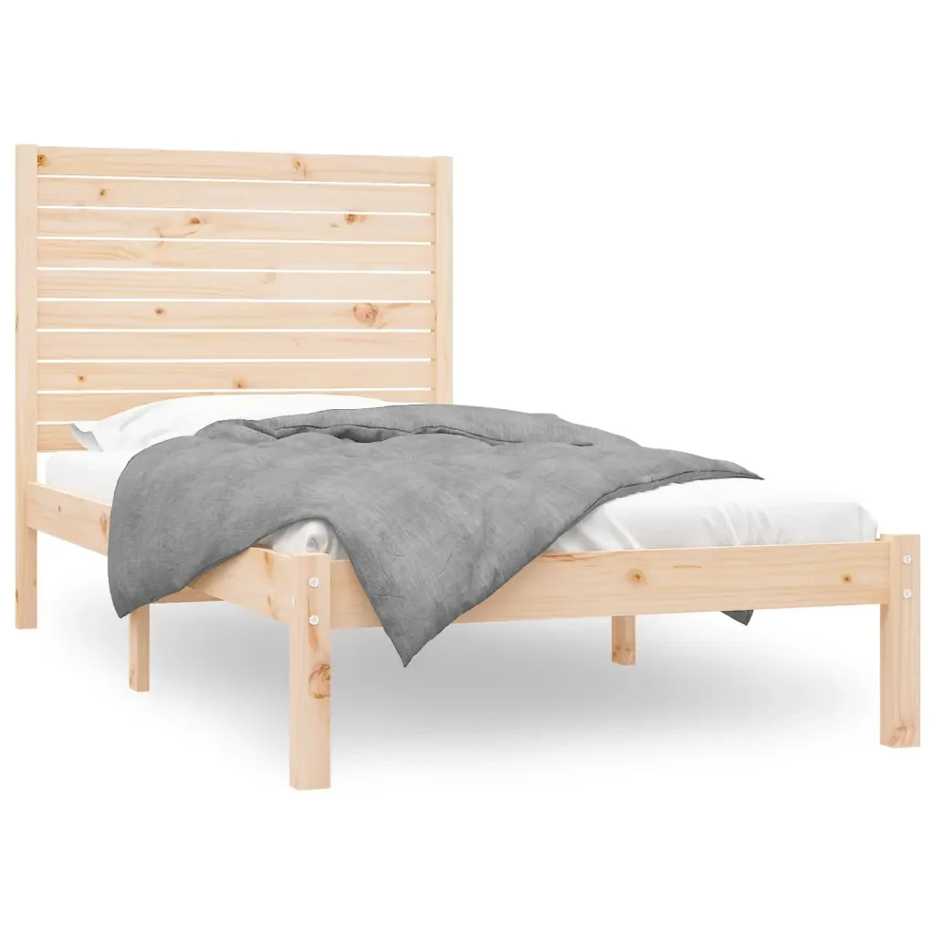 Letto singolo | Letto per adulti | Giroletto in Legno Massello 90x200 cm