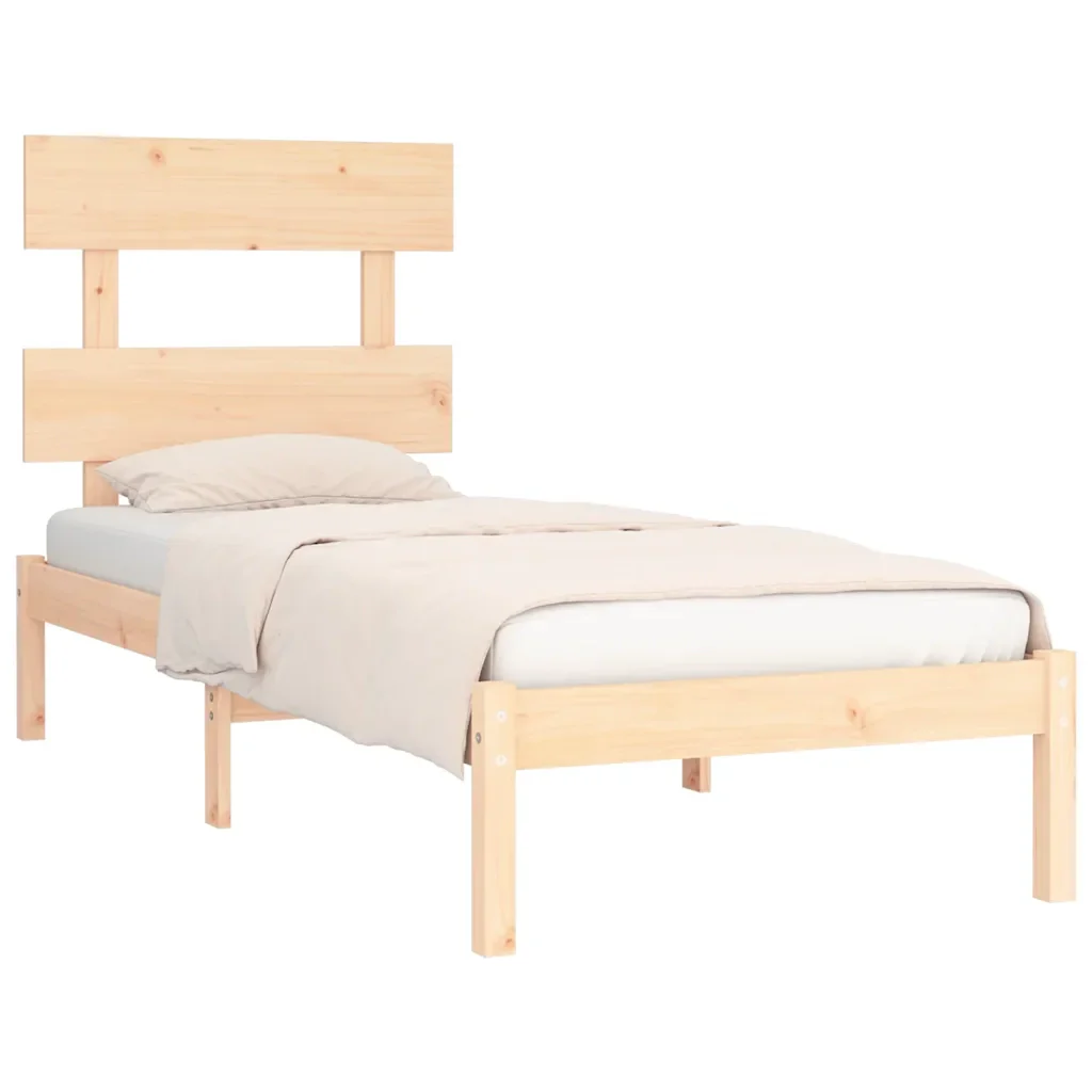 Letto singolo | Letto per adulti | Giroletto in Legno Massello 90x200 cm - Image 4