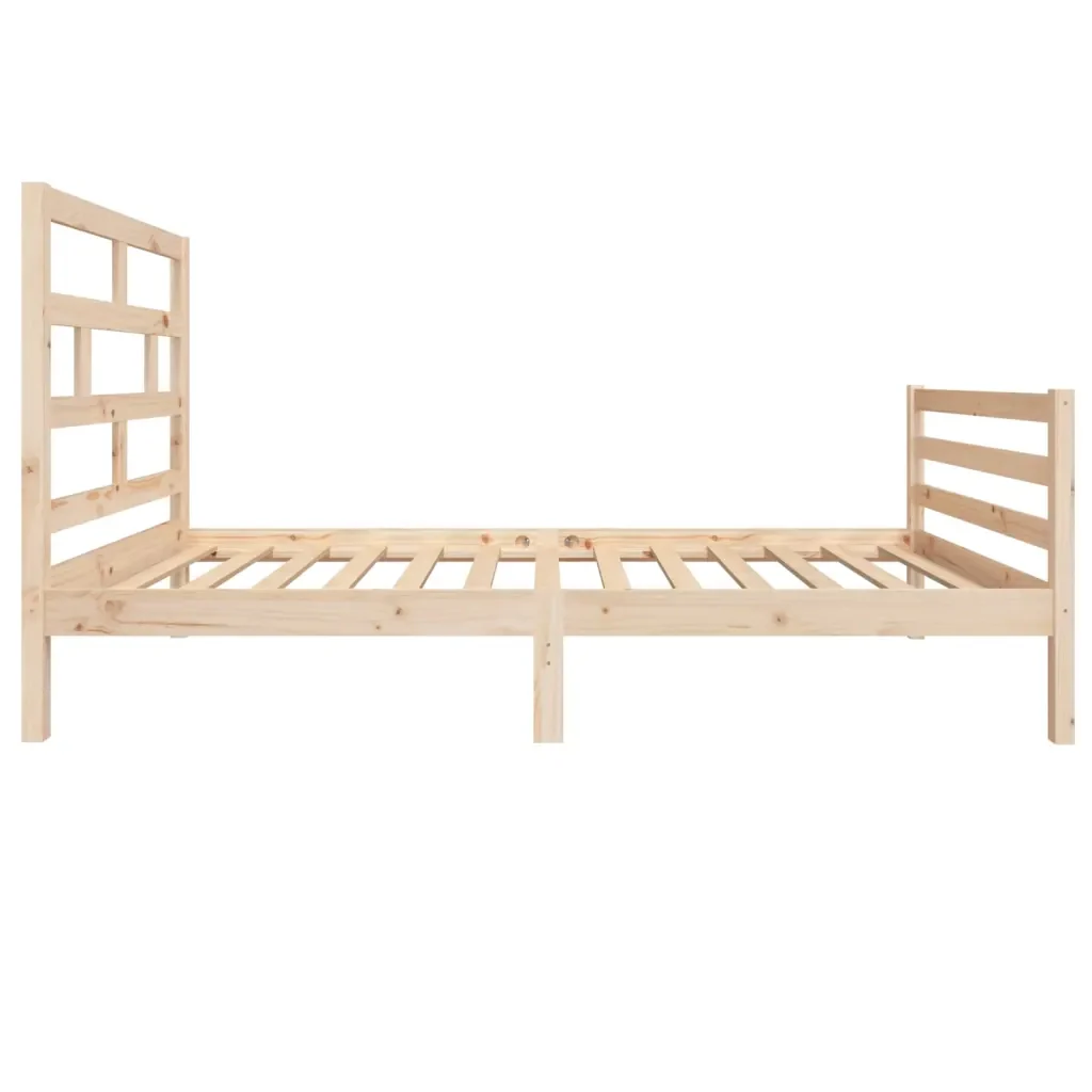 Letto singolo | Letto per adulti | Giroletto in Legno Massello di Pino 100x200 cm - Image 5