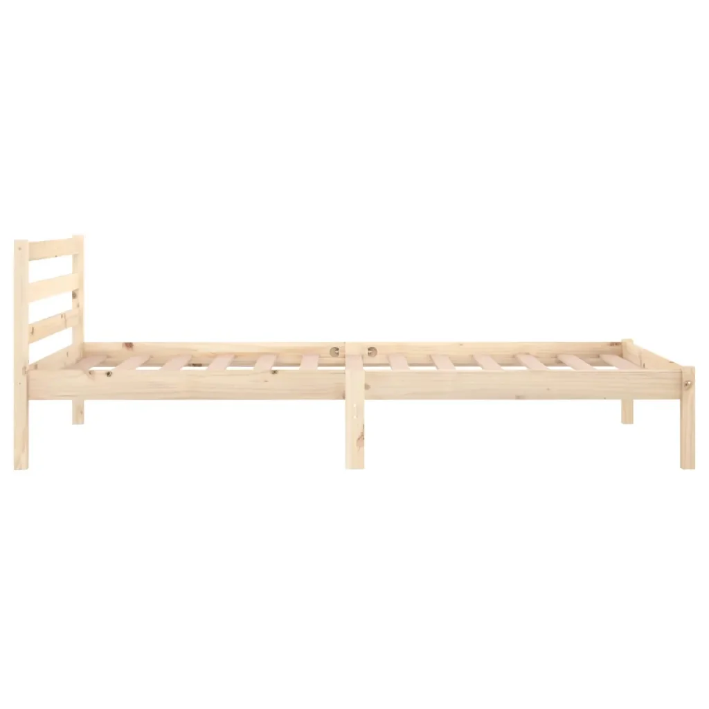 Letto singolo | Letto per adulti | Giroletto in Legno Massello di Pino 100x200 cm - Image 5
