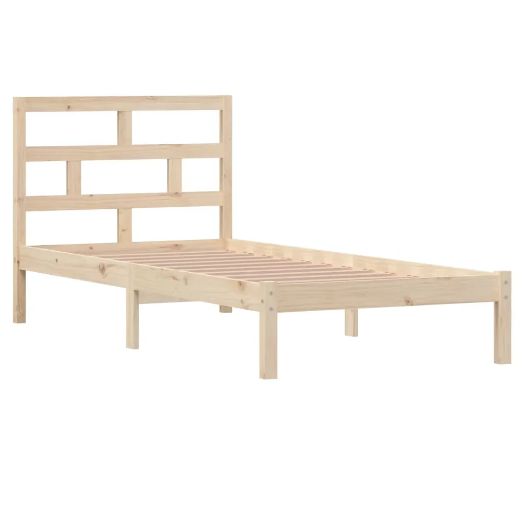 Letto singolo | Letto per adulti | Giroletto in Legno Massello di Pino 90x200 cm - Image 4