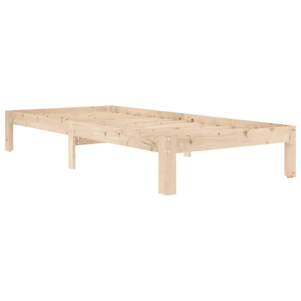 Letto singolo | Letto per adulti | Giroletto in Legno Massello di Pino 90x200 cm - Image 3