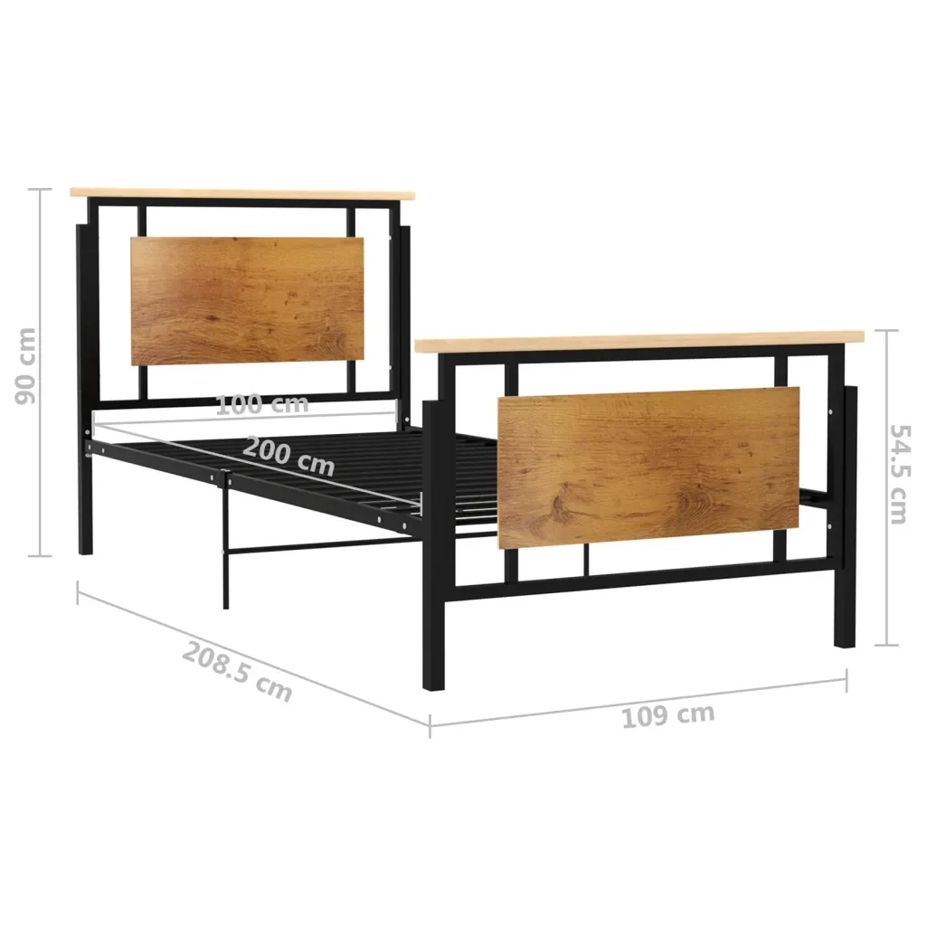Letto singolo | Letto per adulti | Giroletto in Metallo 100x200 cm - Image 6