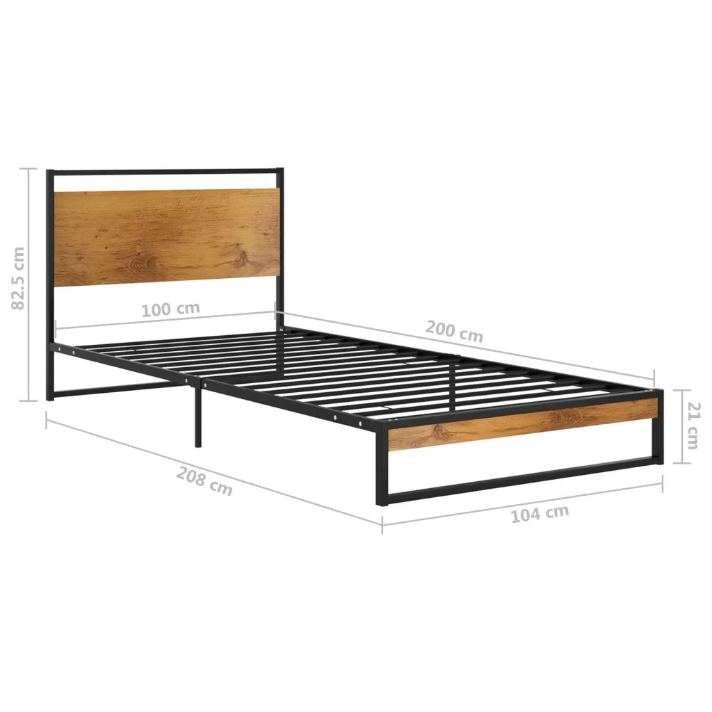 Letto singolo | Letto per adulti | Giroletto in Metallo 100x200 cm - Image 6