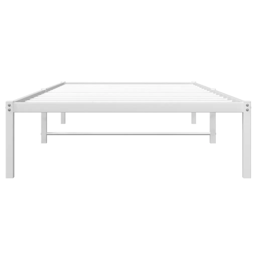 Letto singolo | Letto per adulti | Giroletto in Metallo Bianco 100x190 cm - Image 5