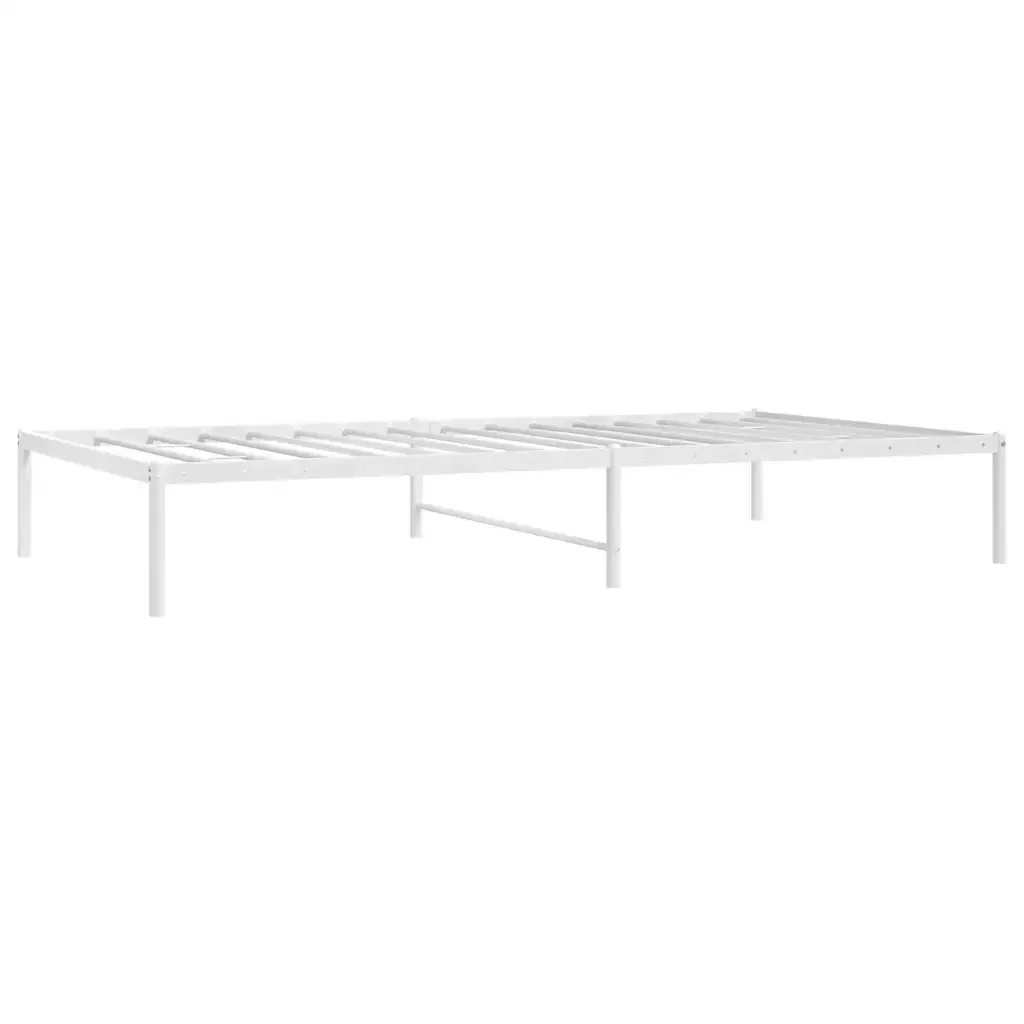 Letto singolo | Letto per adulti | Giroletto in Metallo Bianco 75x190 cm - Image 3