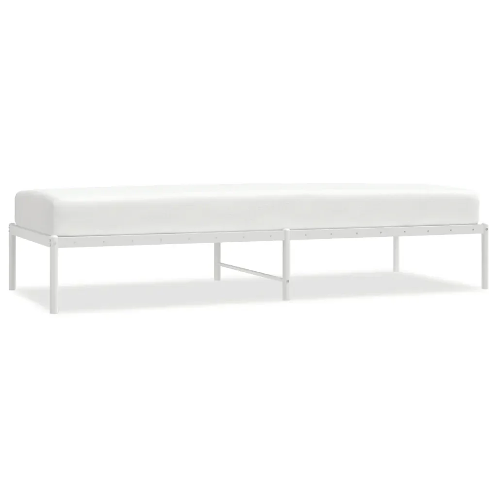 Letto singolo | Letto per adulti | Giroletto in Metallo Bianco 80x200 cm