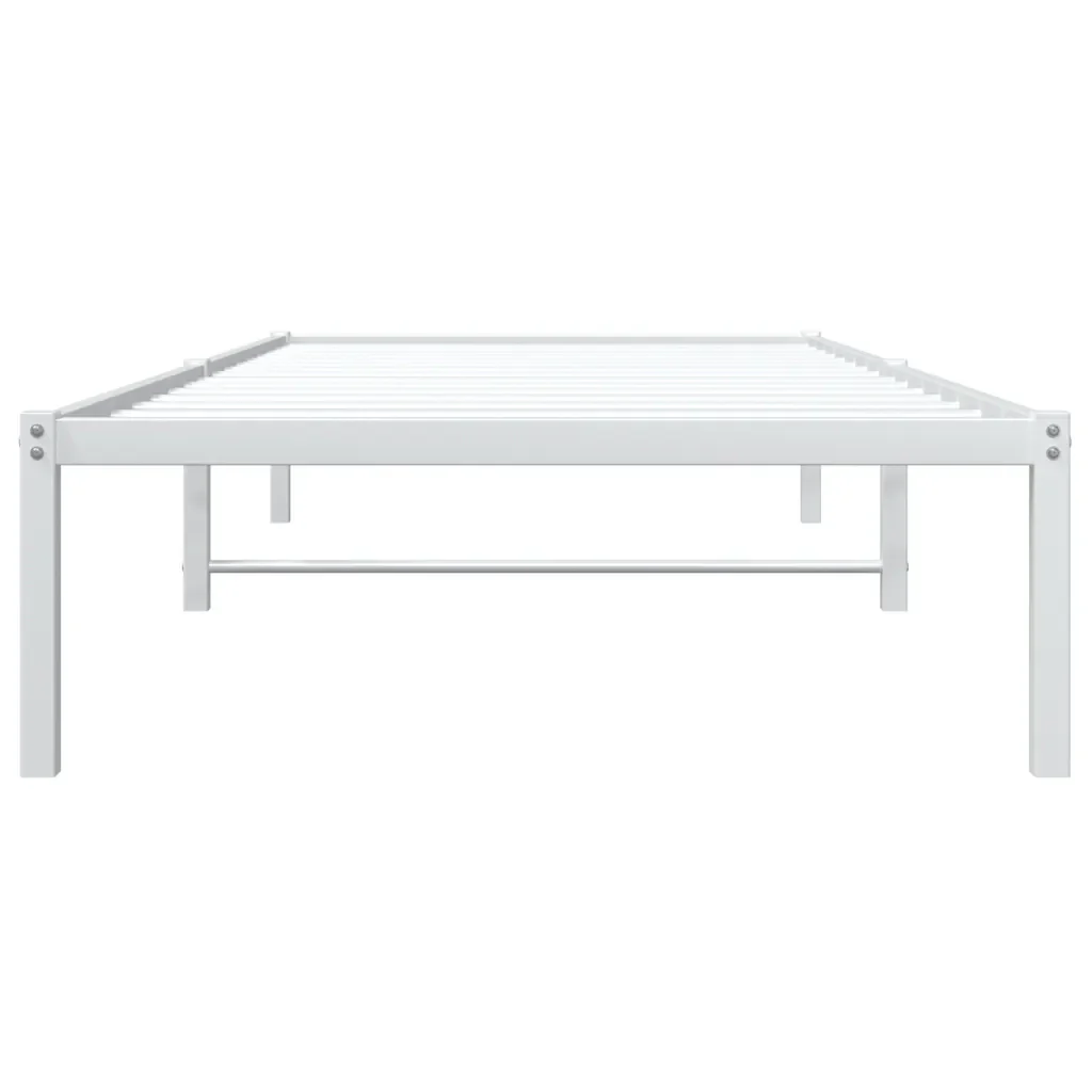 Letto singolo | Letto per adulti | Giroletto in Metallo Bianco 90x190 cm - Image 5