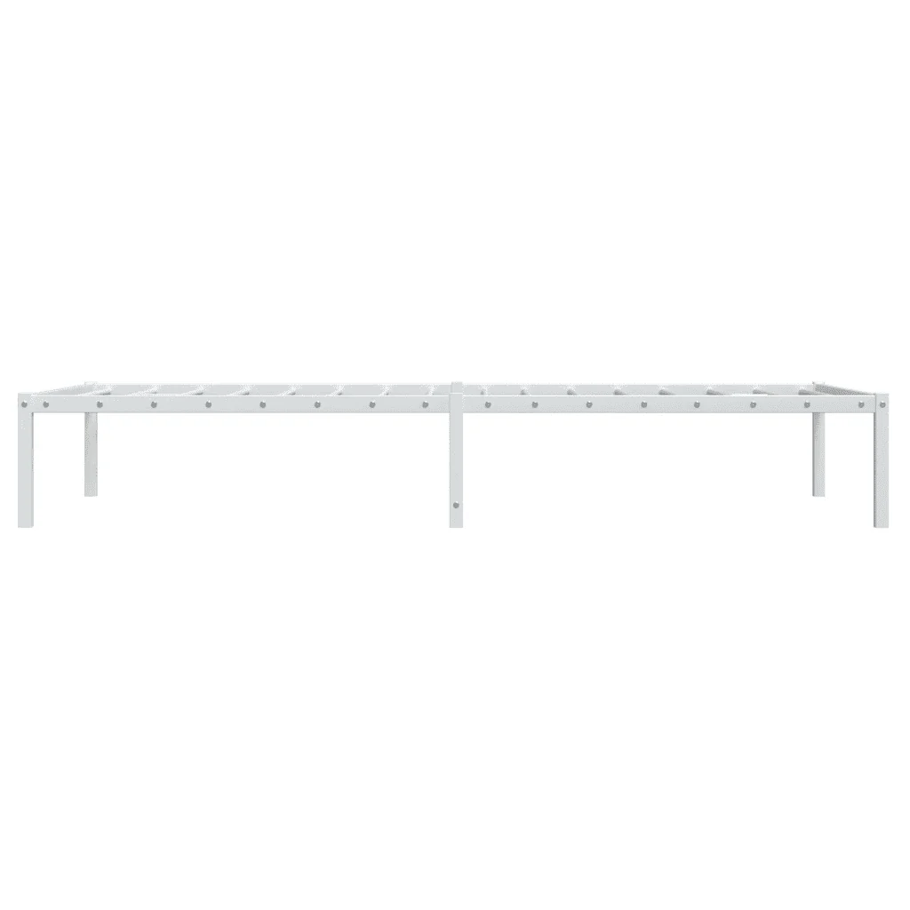 Letto singolo | Letto per adulti | Giroletto in Metallo Bianco 90x190 cm - Image 6