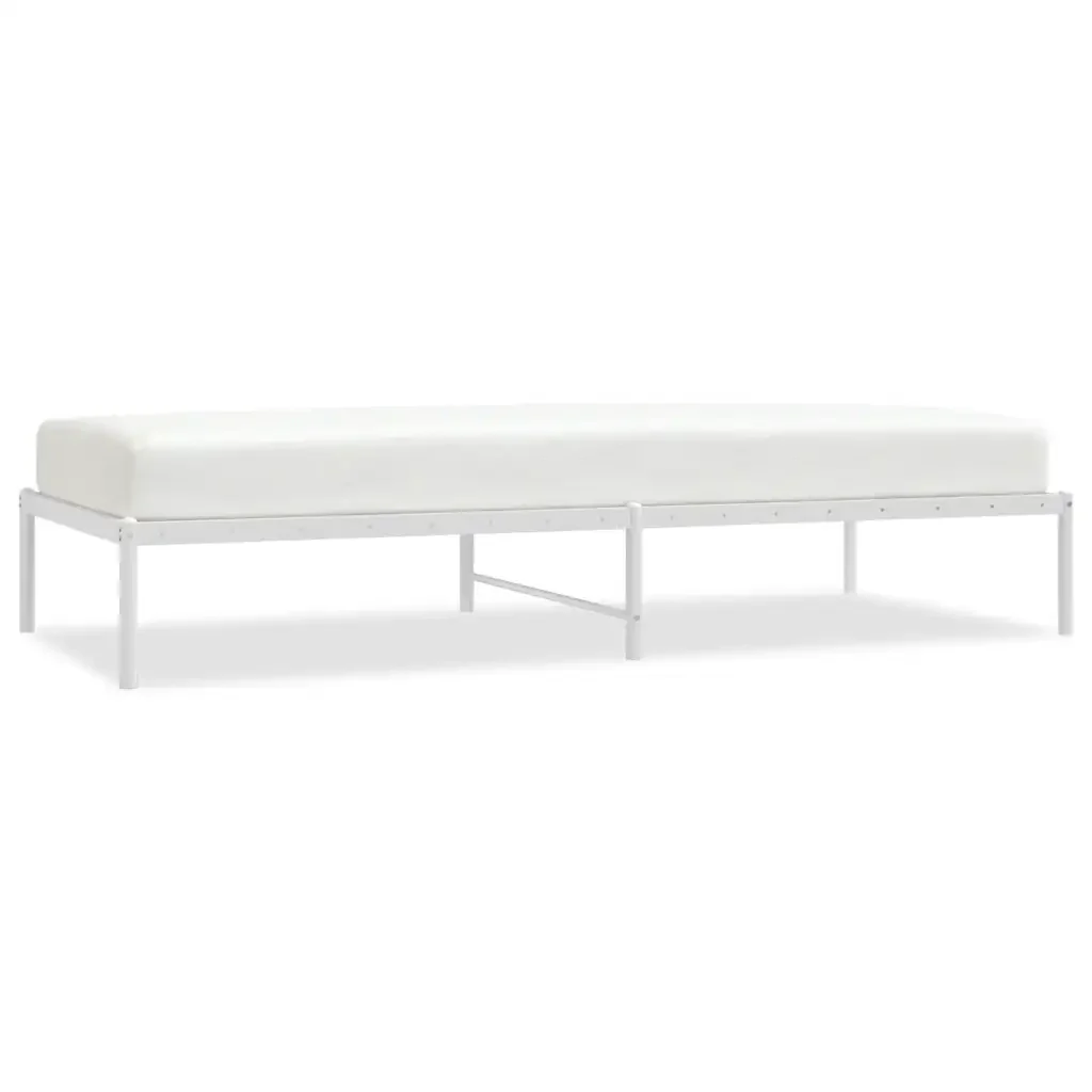 Letto singolo | Letto per adulti | Giroletto in Metallo Bianco 90x200 cm