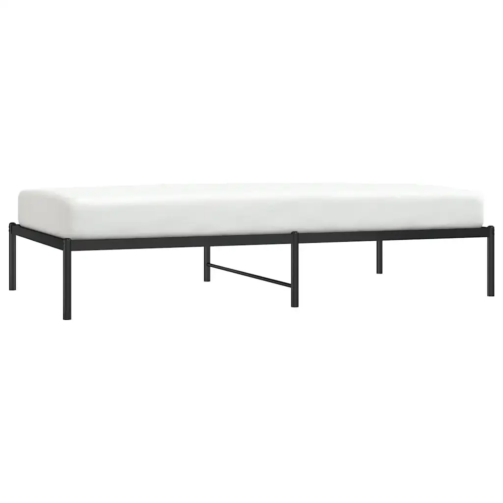 Letto singolo | Letto per adulti | Giroletto in Metallo Nero 100x190 cm - Image 5