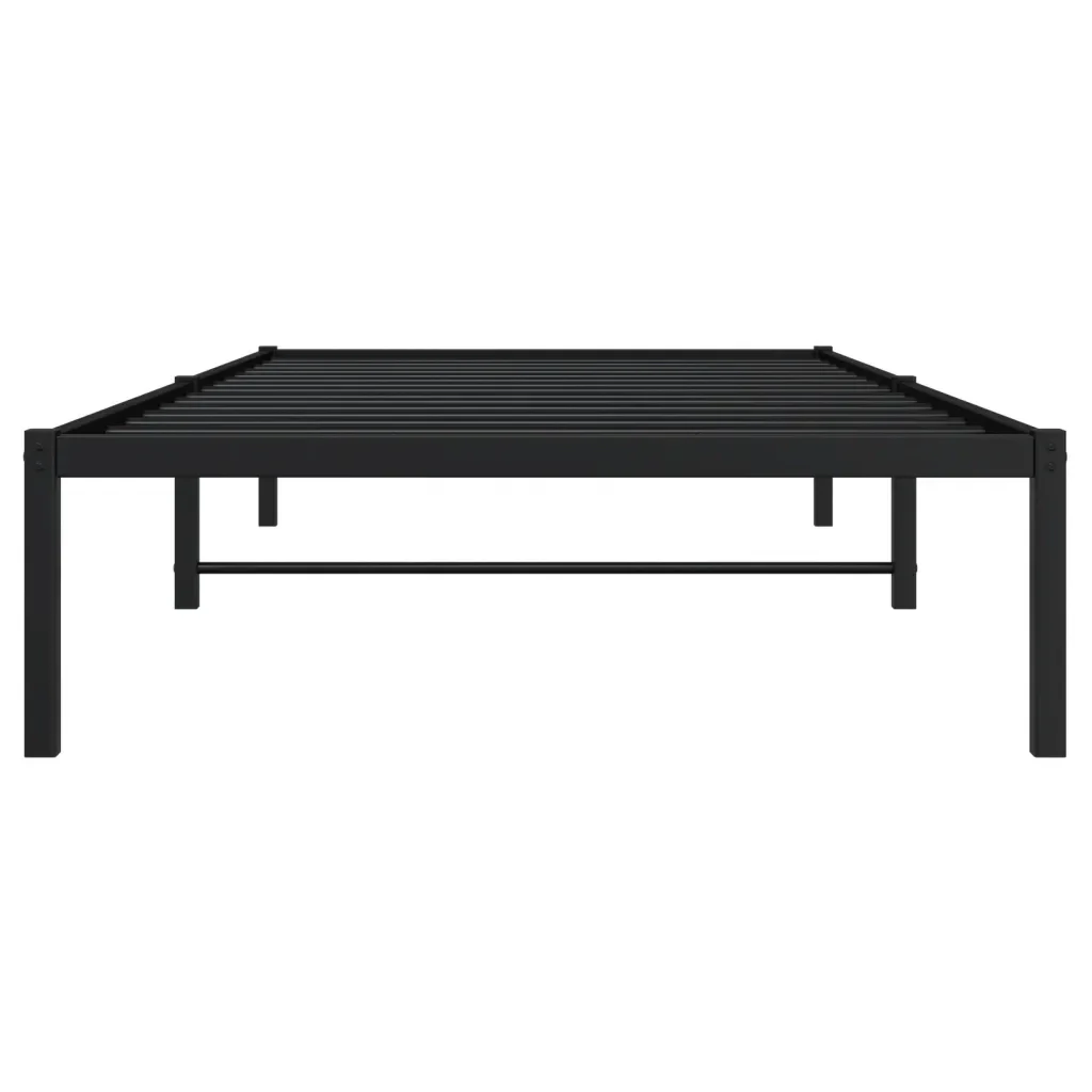 Letto singolo | Letto per adulti | Giroletto in Metallo Nero 100x200 cm - Image 5
