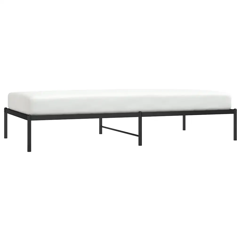 Letto singolo | Letto per adulti | Giroletto in Metallo Nero 100x200 cm - Image 5