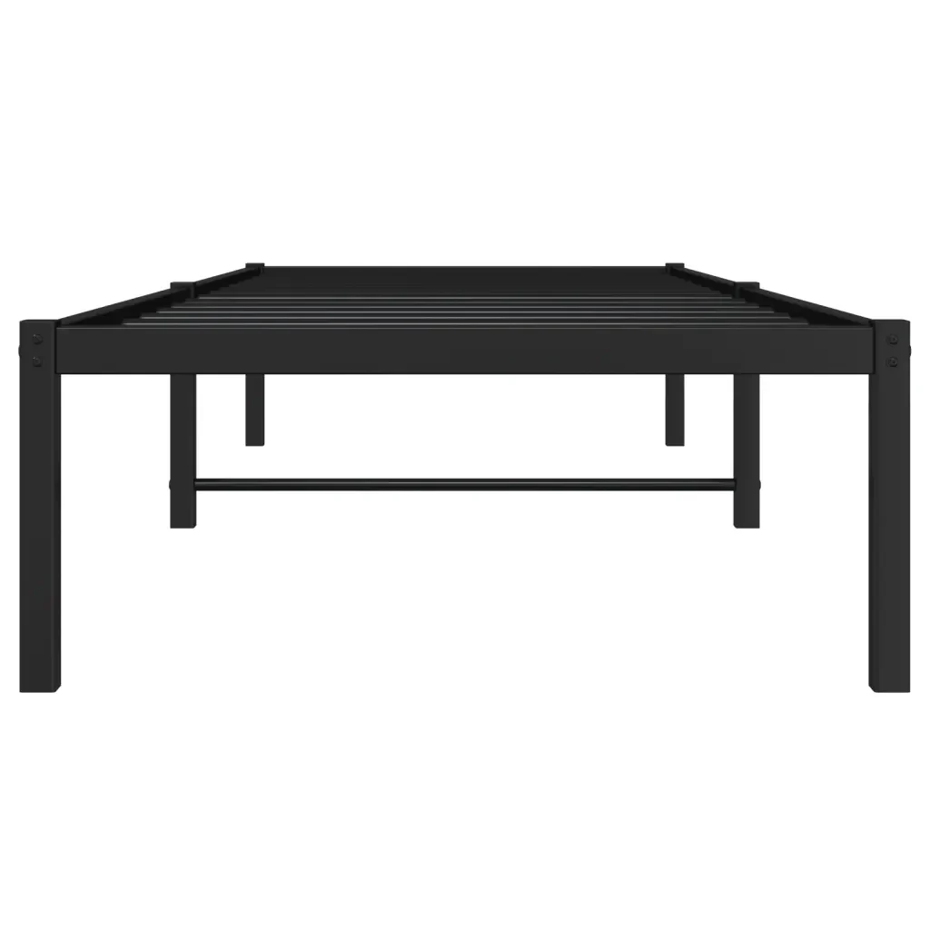 Letto singolo | Letto per adulti | Giroletto in Metallo Nero 75x190 cm - Image 5
