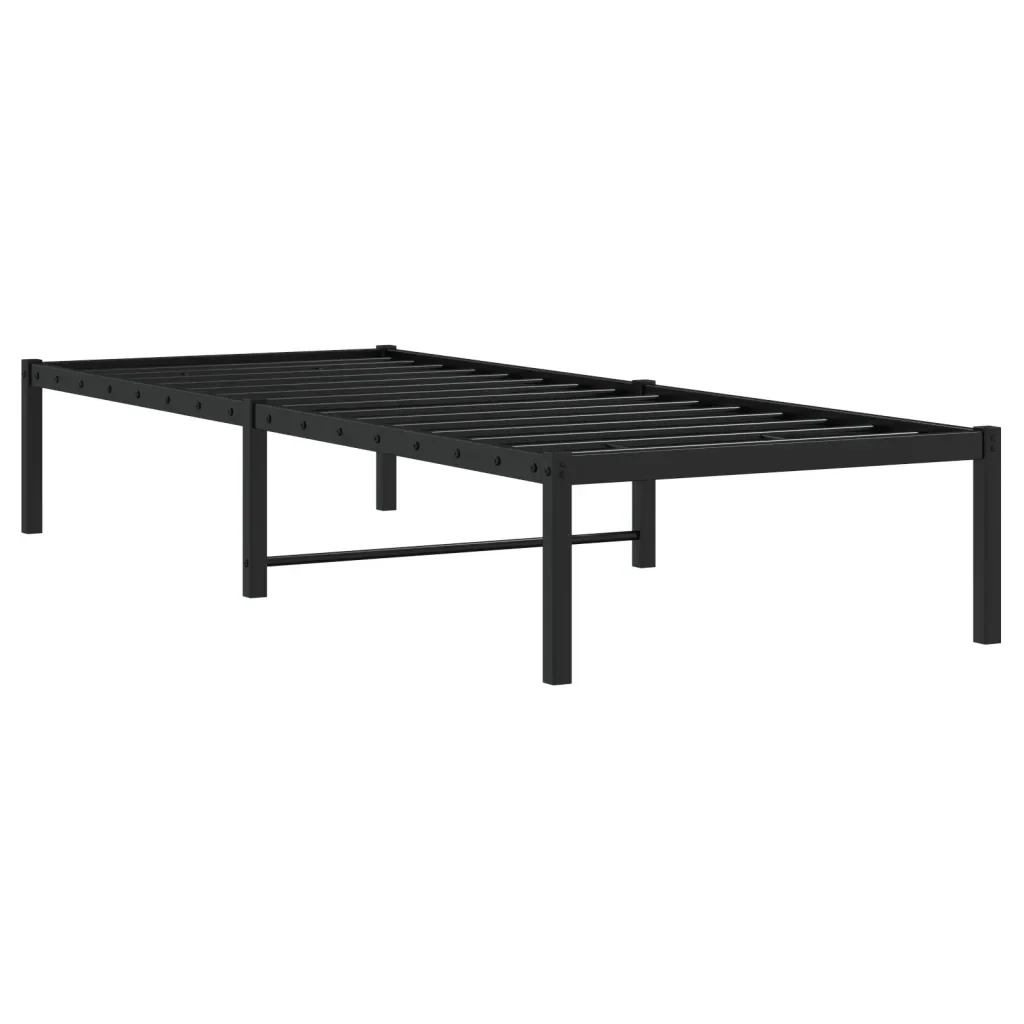 Letto singolo | Letto per adulti | Giroletto in Metallo Nero 75x190 cm - Image 7