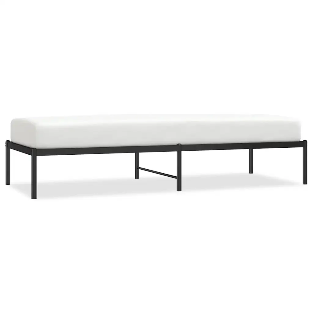 Letto singolo | Letto per adulti | Giroletto in Metallo Nero 75x190 cm
