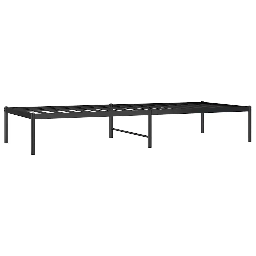 Letto singolo | Letto per adulti | Giroletto in Metallo Nero 75x190 cm - Image 3