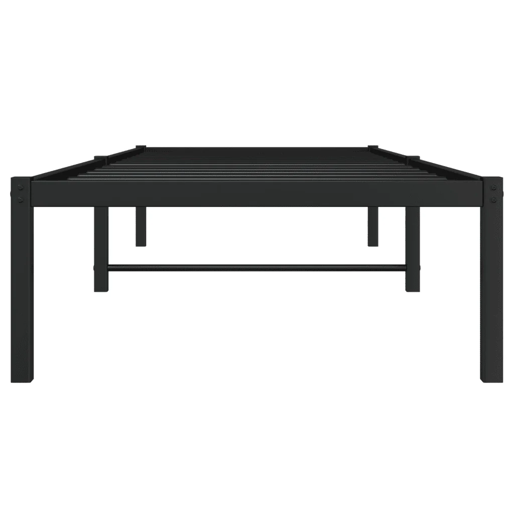Letto singolo | Letto per adulti | Giroletto in Metallo Nero 80x200 cm - Image 5