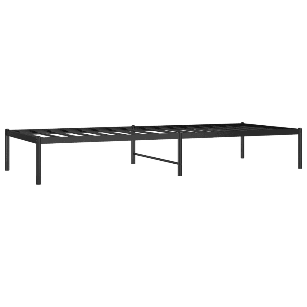Letto singolo | Letto per adulti | Giroletto in Metallo Nero 80x200 cm - Image 4