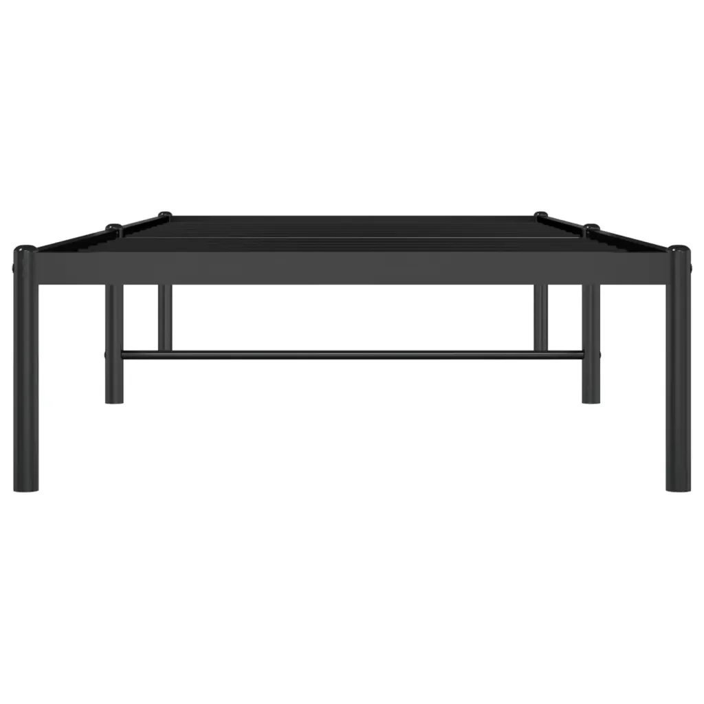 Letto singolo | Letto per adulti | Giroletto in Metallo Nero 80x200 cm - Image 5