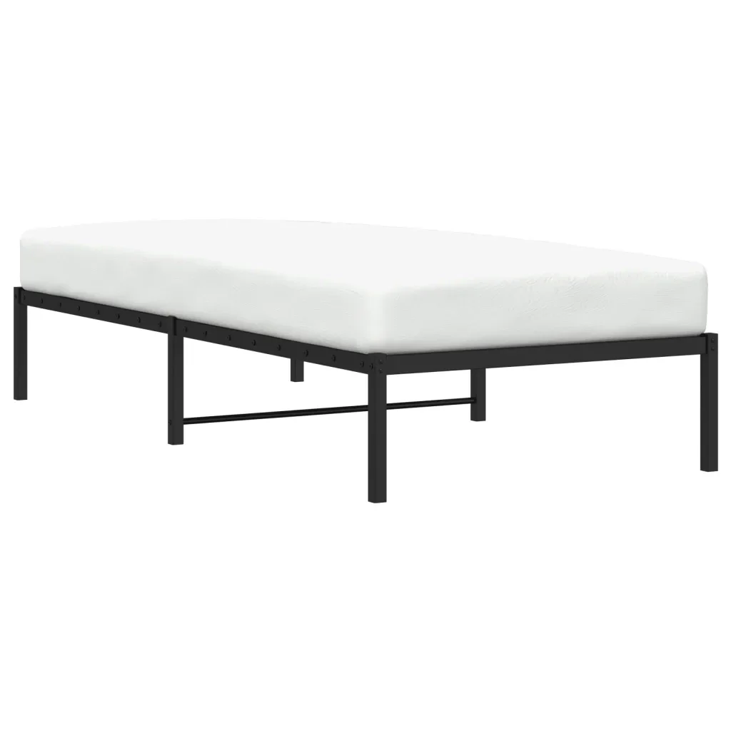 Letto singolo | Letto per adulti | Giroletto in Metallo Nero 90x190 cm - Image 4