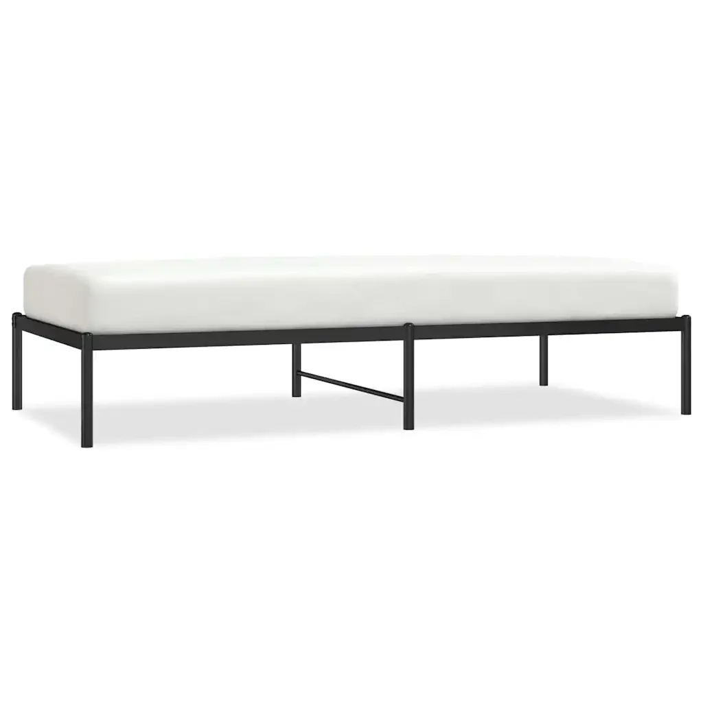Letto singolo | Letto per adulti | Giroletto in Metallo Nero 90x190 cm