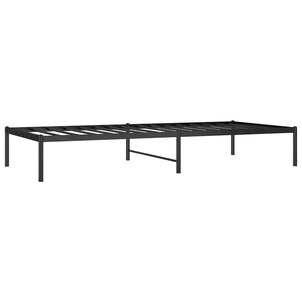 Letto singolo | Letto per adulti | Giroletto in Metallo Nero 90x200 cm - Image 3