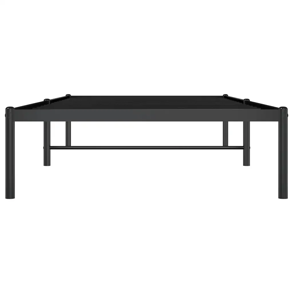 Letto singolo | Letto per adulti | Giroletto in Metallo Nero 90x200 cm - Image 5