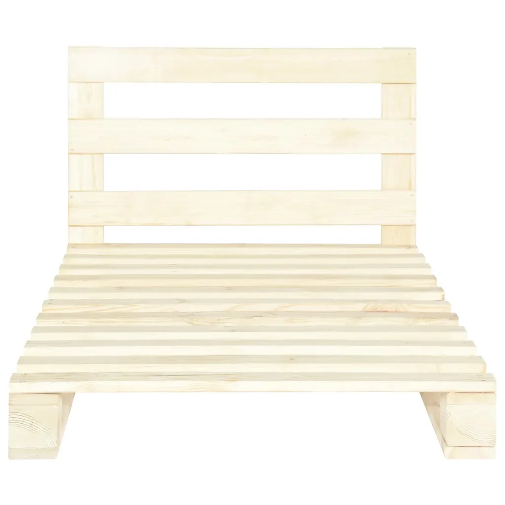 Letto singolo | Letto per adulti | Giroletto in Pallet di Legno Massello di Pino 90x200 cm - Image 4
