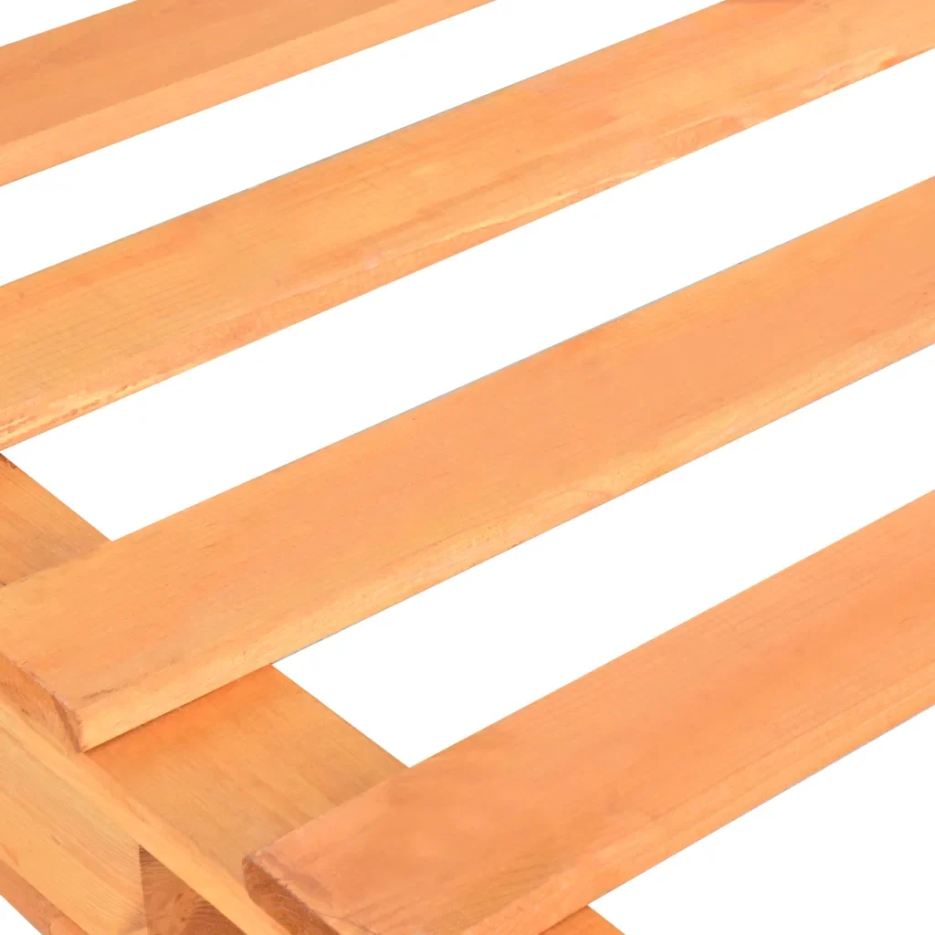 Letto singolo | Letto per adulti | Giroletto in Pallet Marrone Legno Massello di Pino 100x200 cm - Image 5