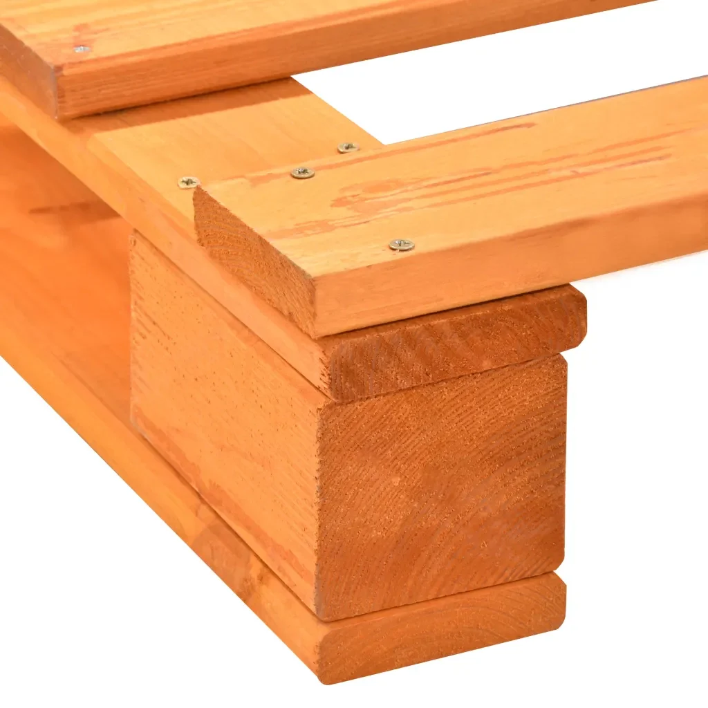 Letto singolo | Letto per adulti | Giroletto in Pallet Marrone Legno Massello di Pino 100x200 cm - Image 6