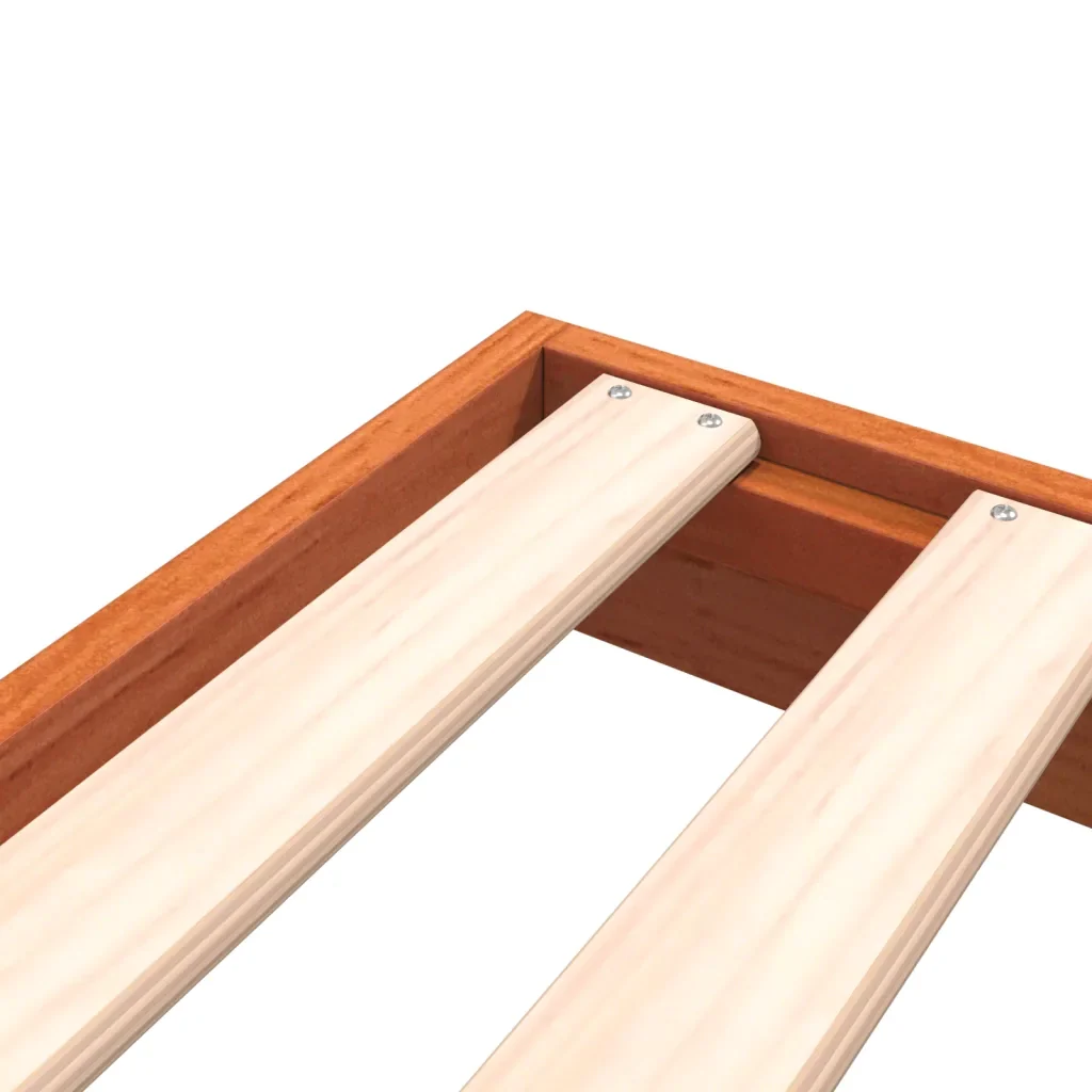 Letto singolo | Letto per adulti | Giroletto Marrone Cera 90x200 cm in Legno Massello di Pino - Image 8