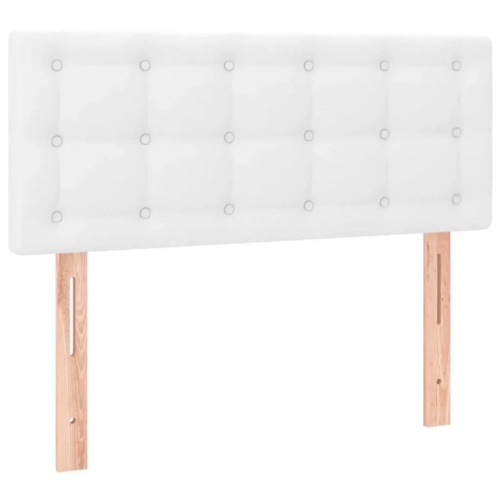 Letto singolo | Letto per adulti | Giroletto Molle con Materasso e LED Bianco 80x200 cm Similpelle - Image 7