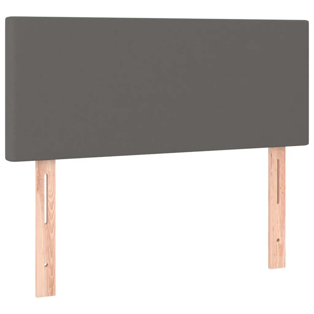 Letto singolo | Letto per adulti | Giroletto Molle con Materasso e LED Grigio 90x200cm Similpelle - Image 7