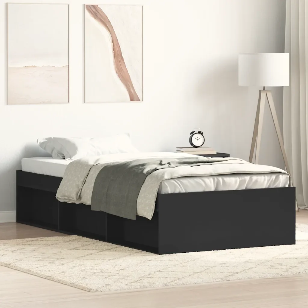 Letto singolo | Letto per adulti | Giroletto Nero 100x200 cm - Image 2