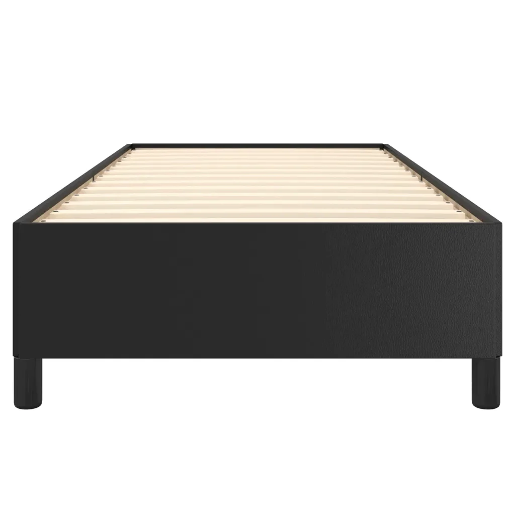Letto singolo | Letto per adulti | Giroletto Nero 100x200 cm in Similpelle - Image 5