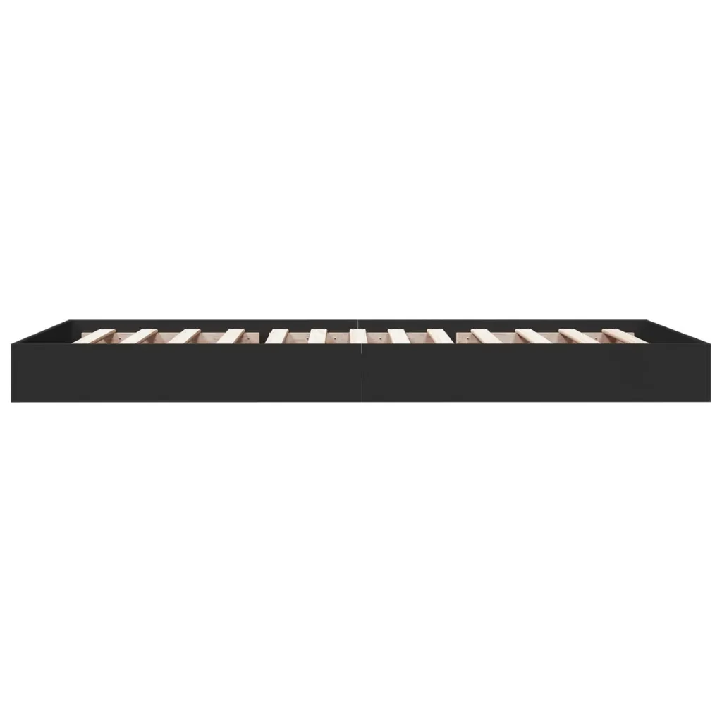 Letto singolo | Letto per adulti | Giroletto Nero 75x190 cm in Legno Multistrato - Image 5