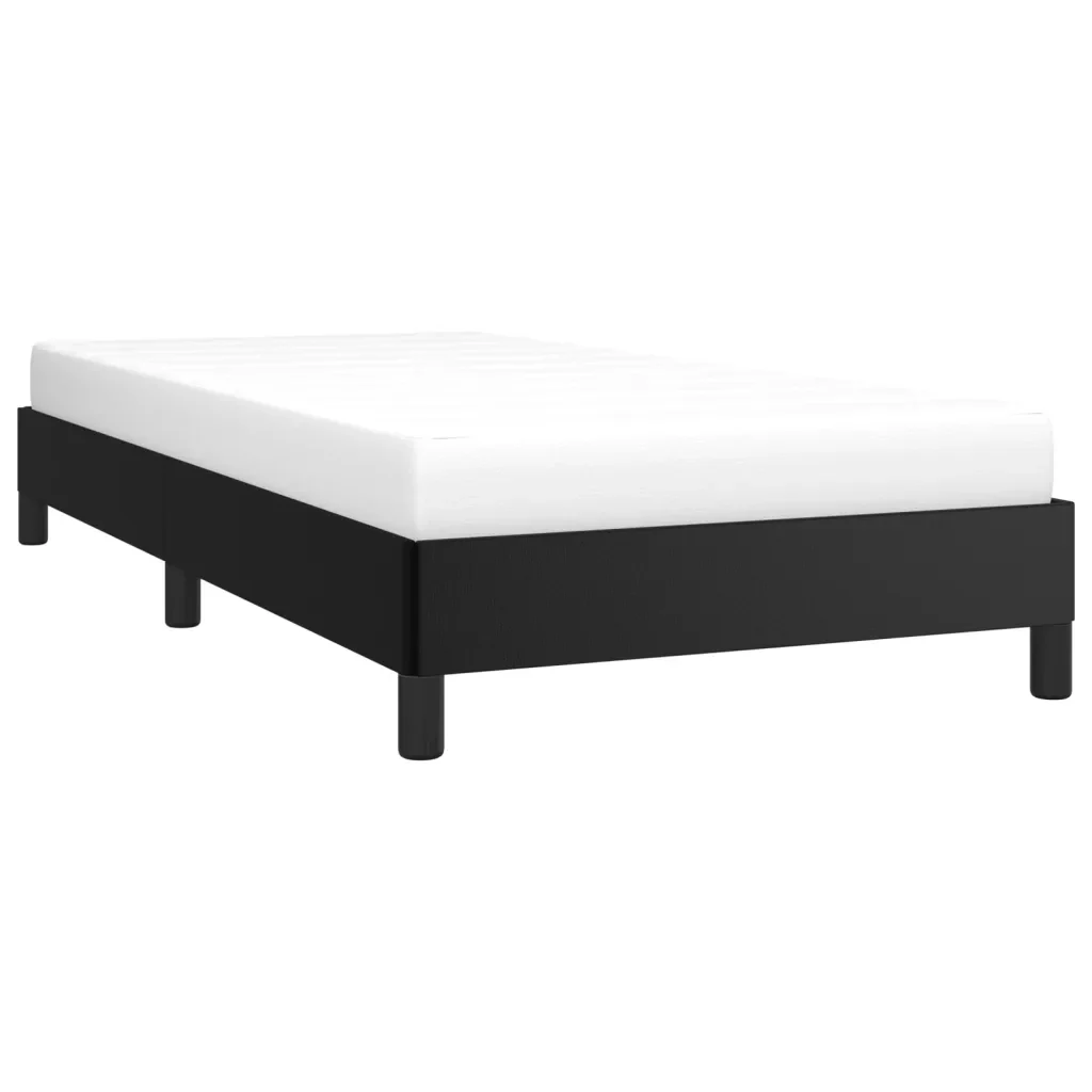 Letto singolo | Letto per adulti | Giroletto Nero 80x200 cm in Similpelle - Image 3